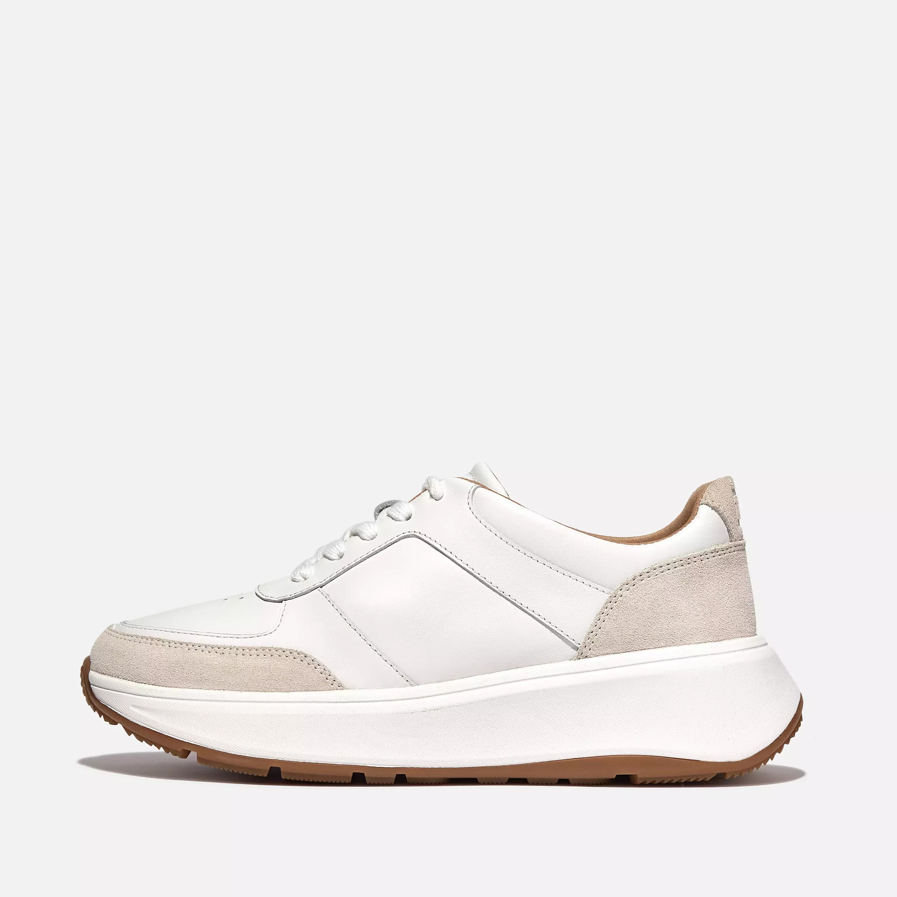 F-MODE Leather/Suede Flatform Sneakers | FitFlop (US)