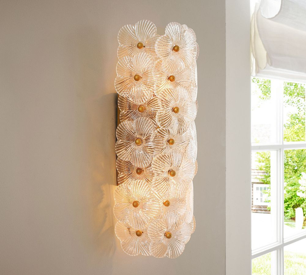 Nicolette Glass Floral Sconce (15") | Pottery Barn (US)
