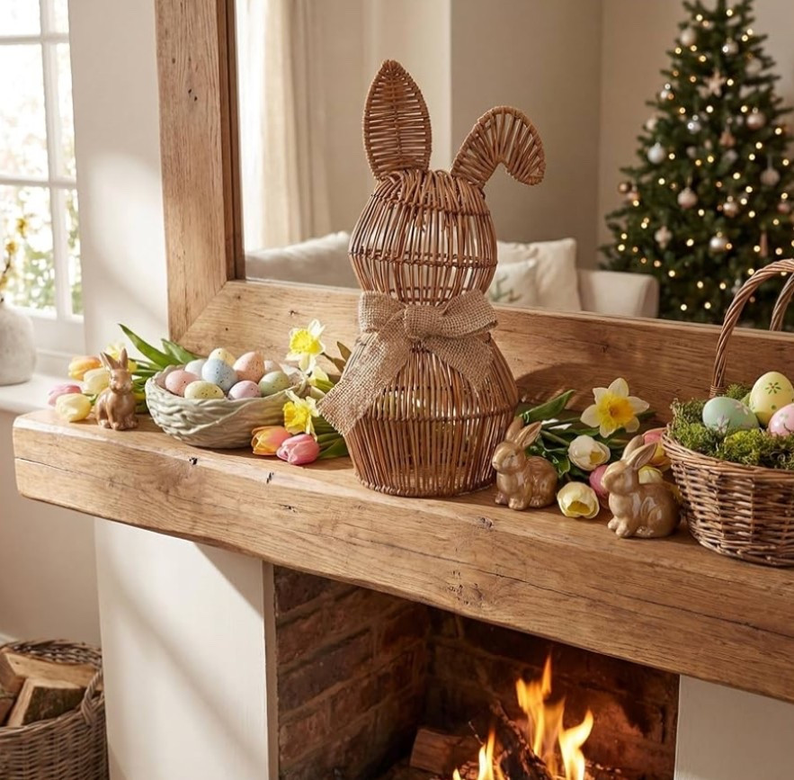 Spring styling made EASY 🤎🐰 This rattan bunny is the perfect neutral piece to elevate your Easter decor—timeless, cozy, and gives that high-end farmhouse look without the price tag. I love how it instantly warms up a mantel, entry table, or kitchen space!

Linking this cutie + more affordable Easter finds you’ll love 🌷✨#EasterDecor #SpringHome #AmazonFinds #NeutralDecor #FarmhouseStyle #EasterVibes #HomeStyling #CozyHome

#LTKHome #LTKSeasonal
