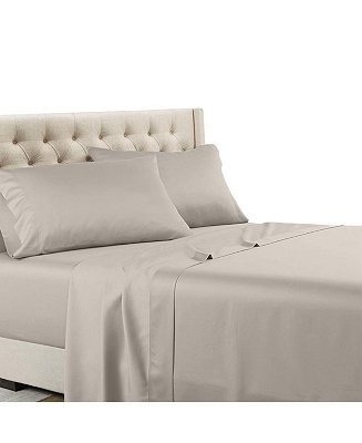 Egyptian Linens Easy Care Solid 650 Thread Count 4 Piece Sheet Set, Queen - Macy's | Macy's