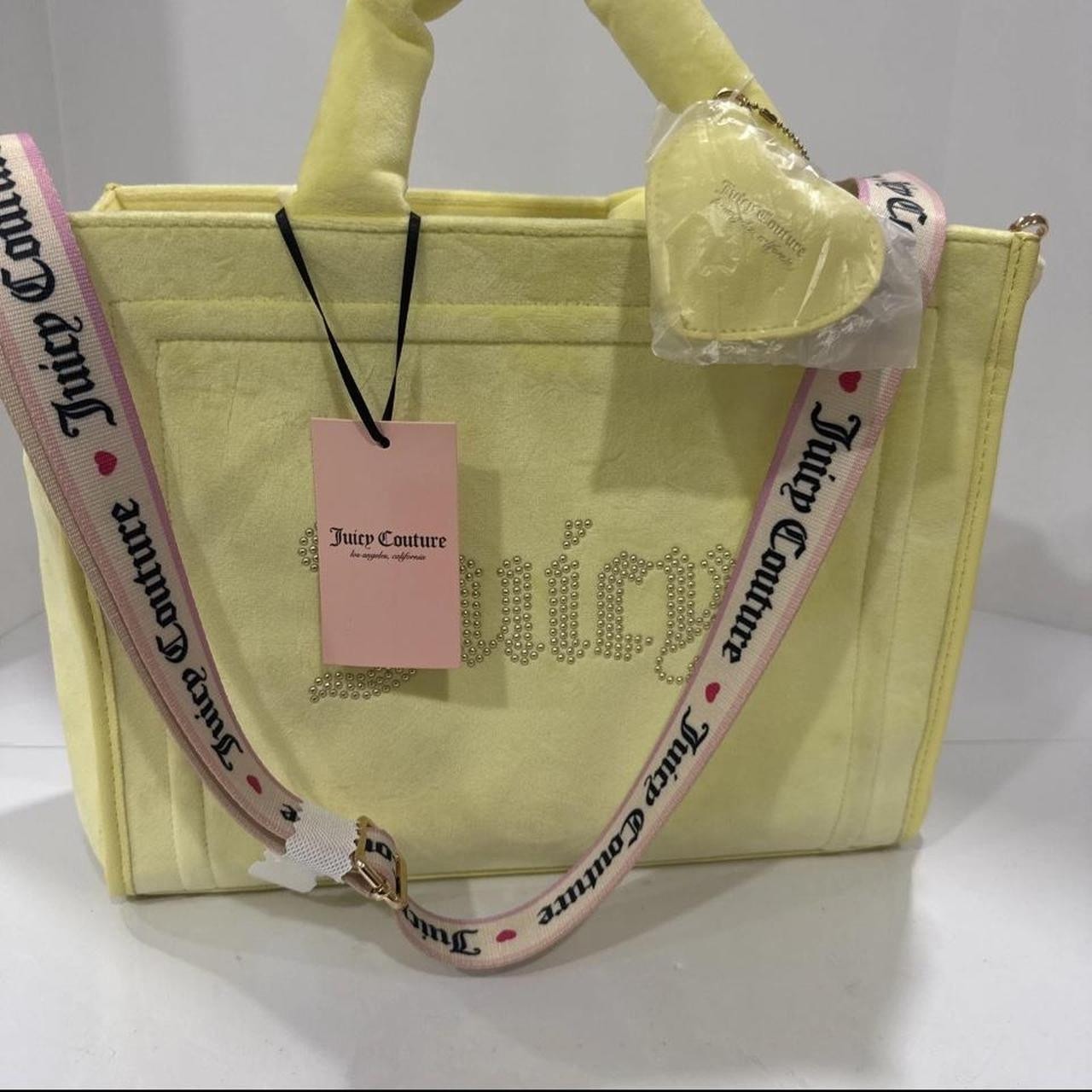 NWT Juicy Couture Extra Spender Tote - Yellow Pear... | Depop | Depop US