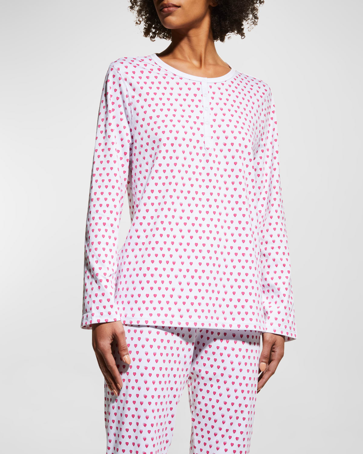 Hearts Two-Piece Pajama Set | Neiman Marcus