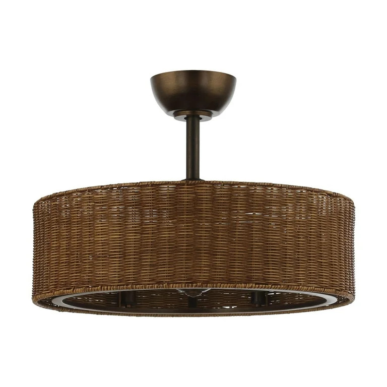 Ceiling Fan with Lights and Remote Control Bronze Farmhouse Ceiling Fan with Light Rattan Chandel... | Walmart (US)