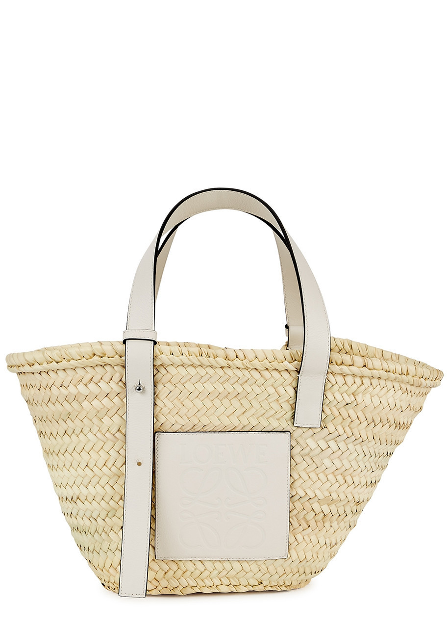 Loewe Medium Raffia Basket bag - White | Harvey Nichols (Global)