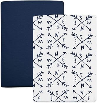 HonestBaby Fitted Crib Sheets Fits Standard Mattress Bassinet, Mini Prints 100% Organic Cotton Ba... | Amazon (US)