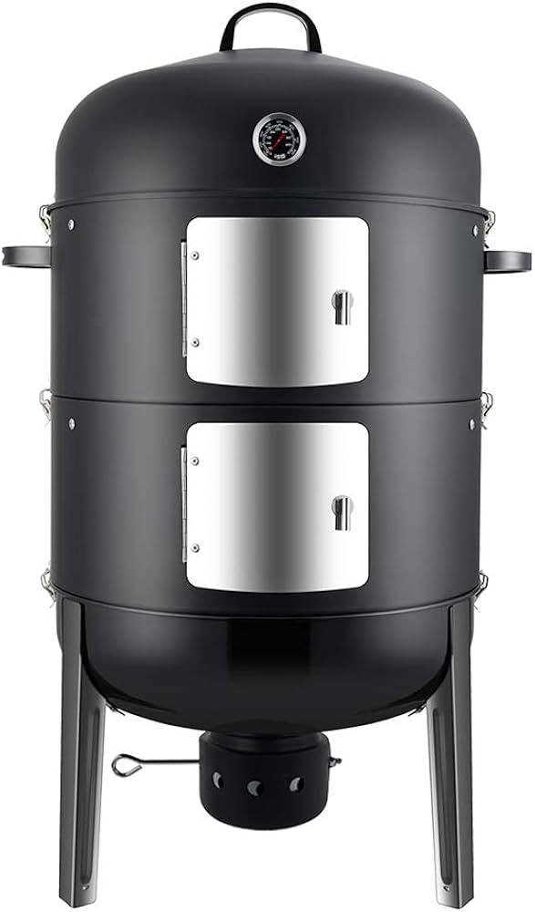 Realcook Charcoal BBQ Smoker Grill - 20 Inch Vertical Smoker for Outdoor Cooking Grilling | Amazon (US)