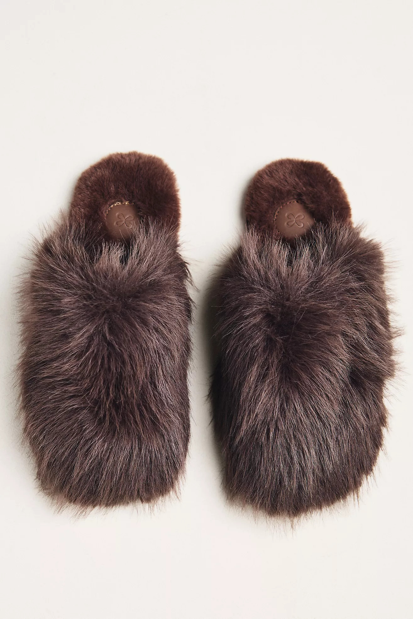 Maeve Fuzzy Faux Fur Slippers | Anthropologie (US)