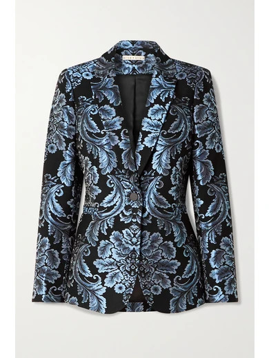 Alice Olivia - Bristol Brocade Blazer - Black | NET-A-PORTER (US)