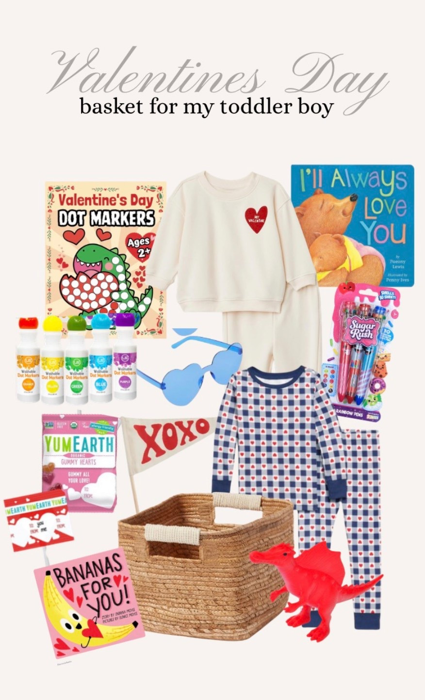 Valentine’s Day basket for my 3 year old toddler boy ❤️ 

#toddlerboygifts #toddlerfinds #valentinesday #vday #toddlervalentinesbasket #toddlermusthaves #valentinesgiftideas #toddlerboy #toddlers #valentinesdaygiftbasket #amazonfinds #amazonkids #amazontoys #targetkids #targetfinds #kidsvalentinespajamas #toddleramazonsets #amazonsets #oldnavykids #oldnavypajamas #toddlersnacks #toddlerlearning #toddleractivities #dotmarkers #yumearth #valentinesbasketforkids #heartpajamas #toddlerbooks #valentinesdaybooks 

#LTKKids #LTKSeasonal #LTKValentine