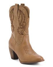 Leather High Heeled Cowboy Boots | Women | T.J.Maxx | TJ Maxx