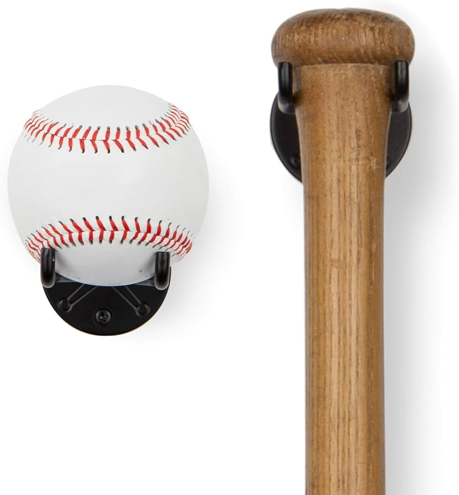 Wallniture Sporta Baseball Holder, Baseball Bat Wall Mount Display Stand for Man Cave Decor, Spor... | Amazon (US)