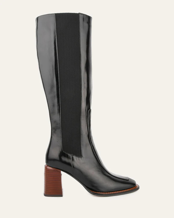 DIVINE KNEE BOOTS BLACK LEATHER | Jo Mercer (AU)