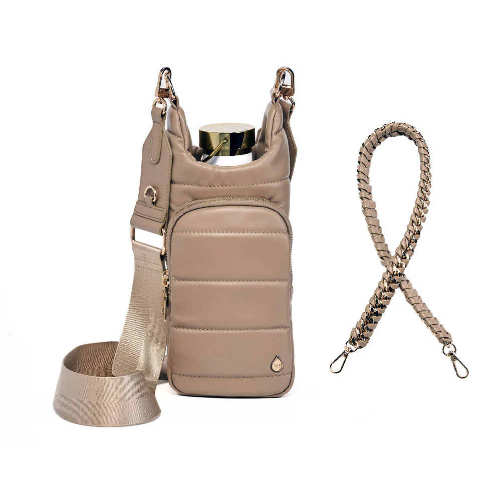 Taupe Vegan Leather Hydrobag® with Strap Bundle | WanderFull 
