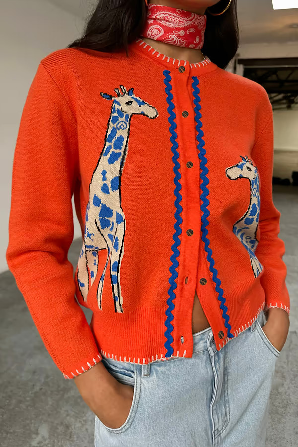Giraffe Knit Cardigan | Never Fully Dressed (UK & IE)