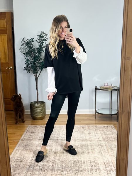 Cute little legging outfit! I love this tee! The style is unique and I love that it’s longer in the back! Wearing size medium  



#LTKfindsunder100 #LTKstyletip #LTKfindsunder50