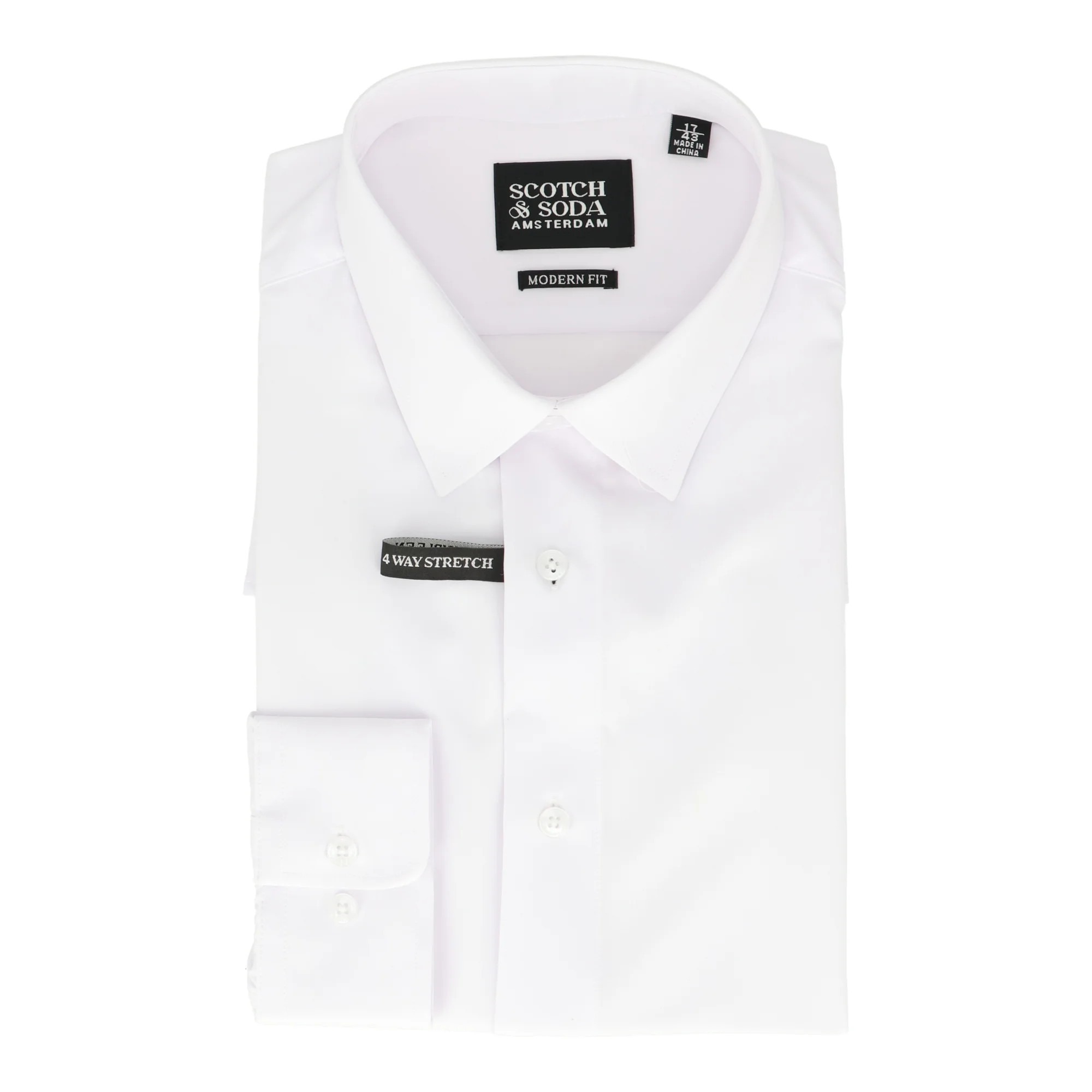 Scotch & Soda Mens White Dress Shirt | Shop Simon