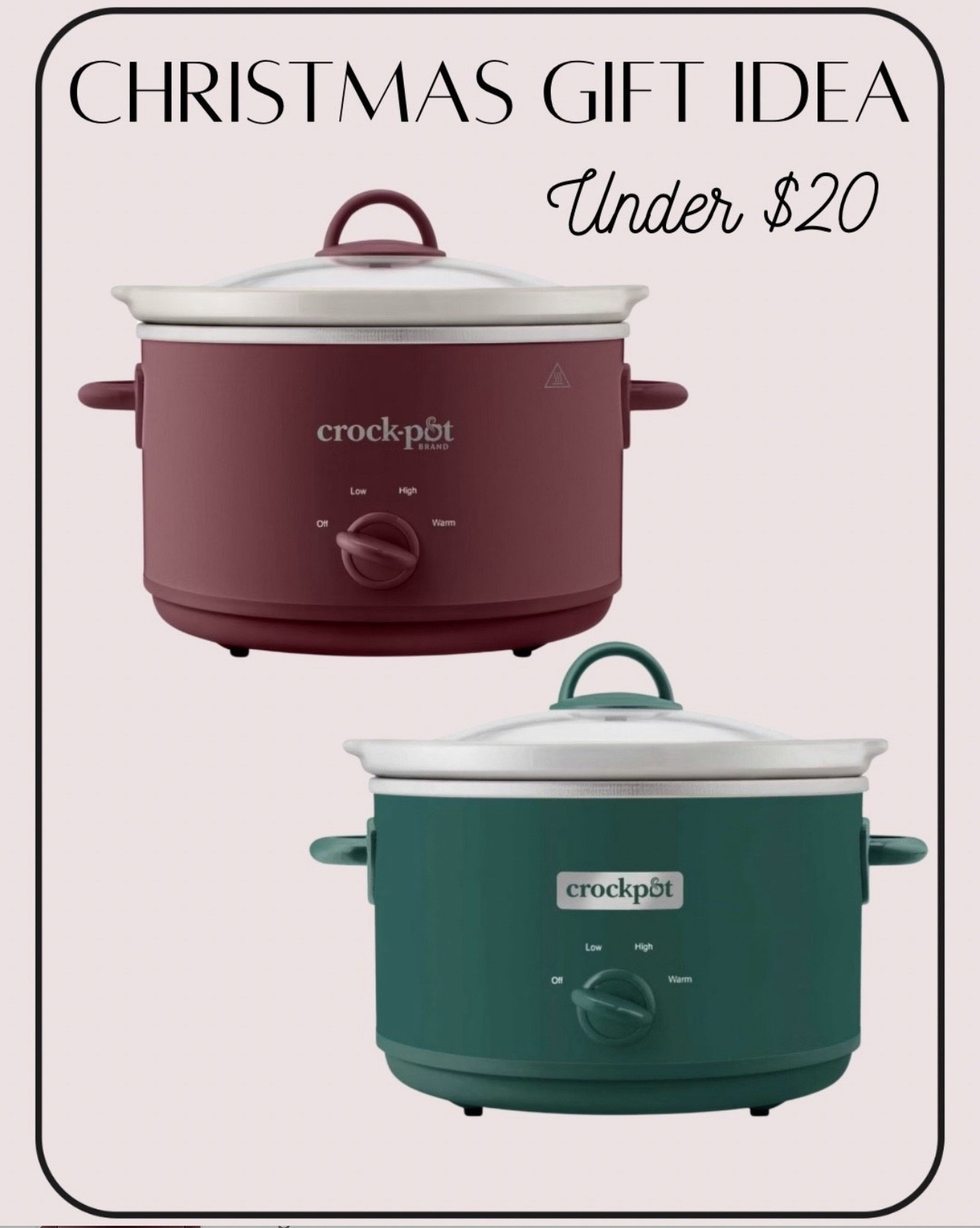 Crock pot Christmas gift idea 





Kitchen finds 
Home finds 
Target deals 
Target home 
Gift basket 
Gifts for her
White elephant gift 
Secret Santa gift 

#LTKGiftGuide #LTKCyberWeek #LTKHoliday