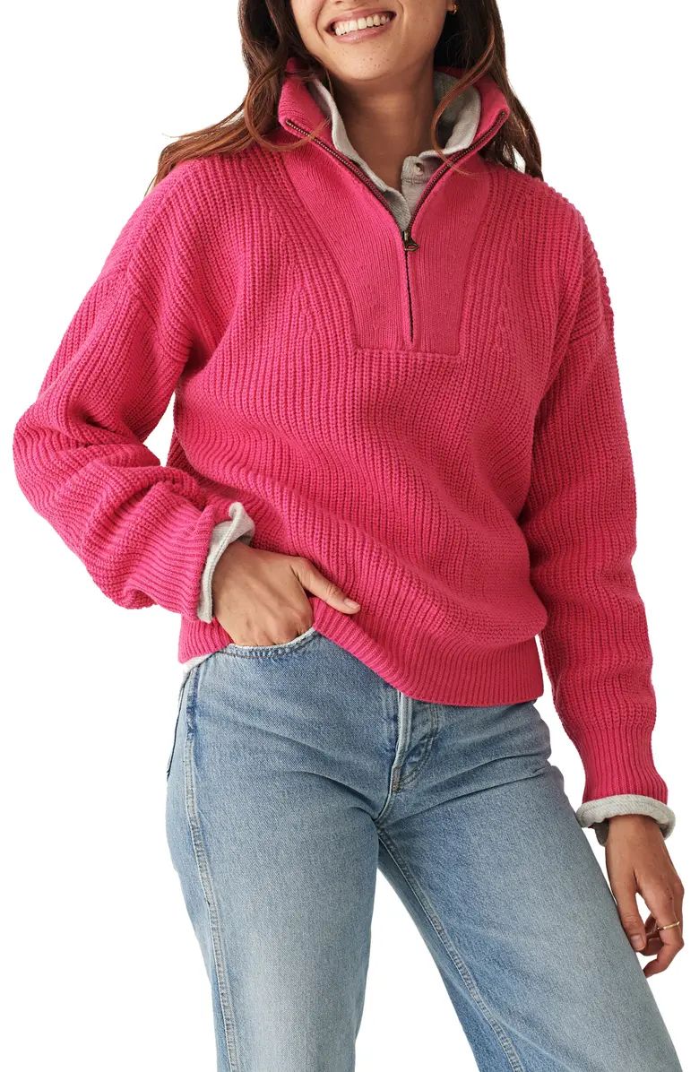 Mariner Stripe Quarter Zip Sweater | Nordstrom