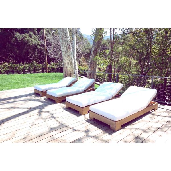 Jess Outdoor Teak Chaise Lounge | Wayfair North America