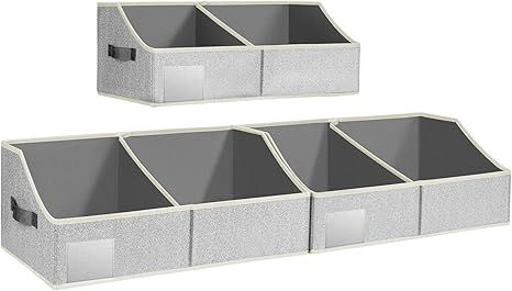 Homsorout Closet Storage Bins, Trapezoid Storage Baskets with Handle, Closet Organizer Bins for C... | Amazon (US)