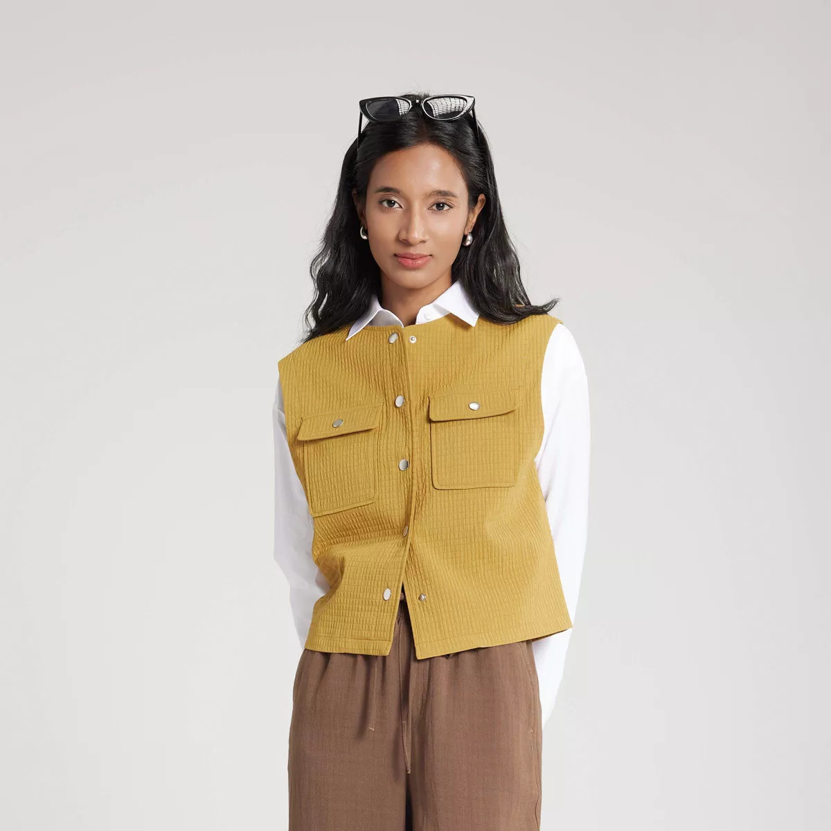 Women's Textured Vest with Pocket - A New Day™ | Target