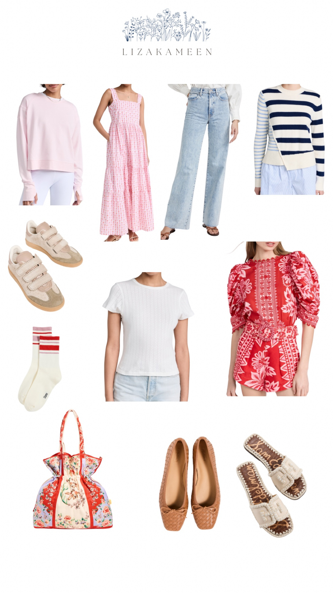 My latest Shopbop order! Obsessed with these basics and shirt is only $50. Can’t wait to pull out my Agua bag for $90. Loving this new Marea dress and Farm Rio bag. The Sweaty Betty sweatshirt and stems socks will be so easy and fun to throw on! Finally bit the bullet on the Isabel Marant sneakers I’ve been eyeing forever! 

#LTKfindsunder100 #LTKfindsunder50 #LTKSeasonal