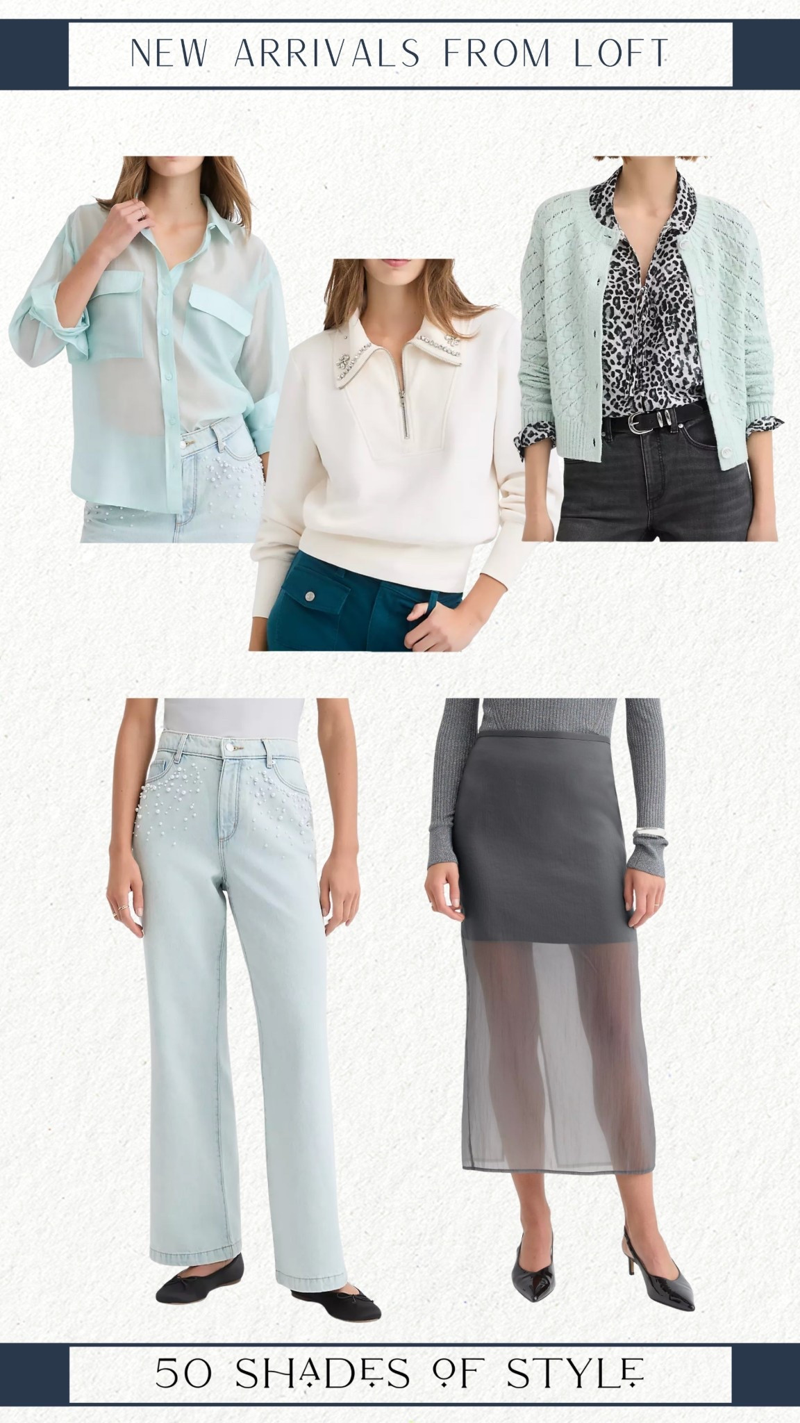 loft outfit, blue top, blue cardigan, white top, denim, skirt, winter outfit 

#LTKOver40 #LTKSeasonal #LTKootd