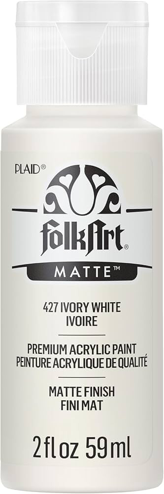 FolkArt Acrylic Paint in Assorted Colors (2 oz), 427, Ivory White | Amazon (US)