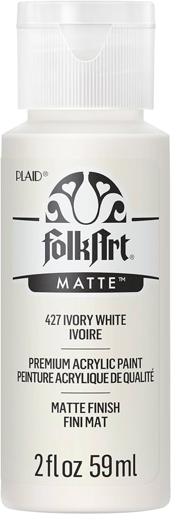 FolkArt Acrylic Paint in Assorted Colors (2 oz), 427, Ivory White | Amazon (US)