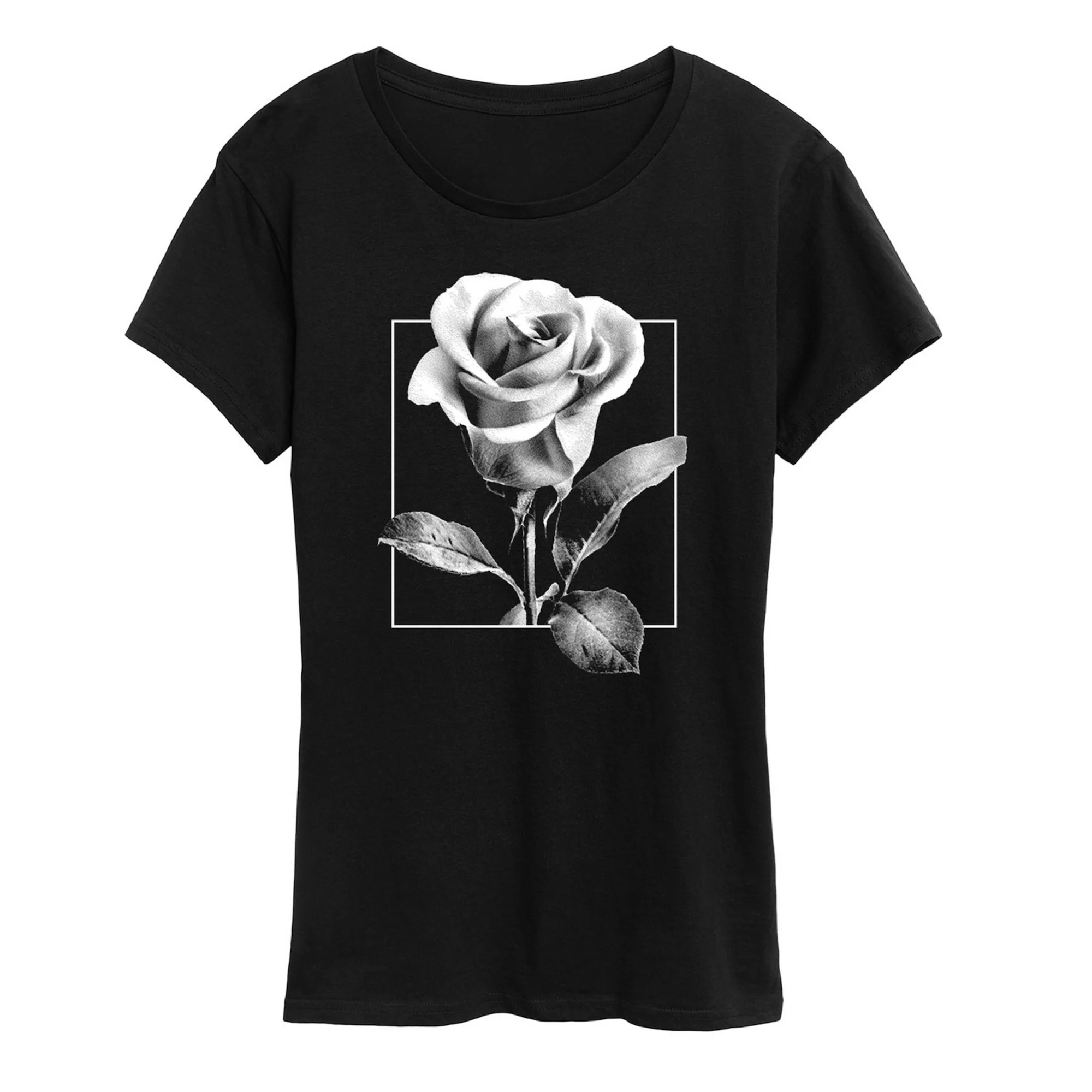 Women's White Rose Graphic Tee | Kohl's