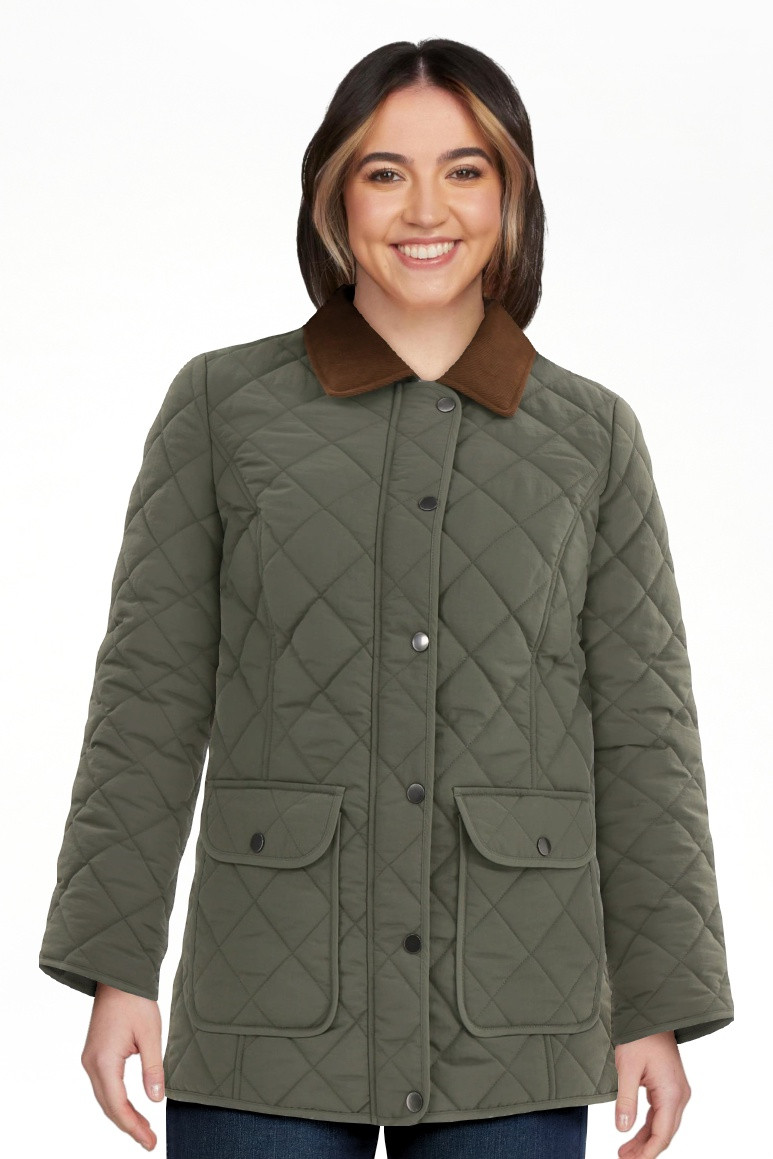 Time and Tru Women's Quilted Barn Coat, Midweight, Sizes XS-2X - Walmart.com | Walmart (US)