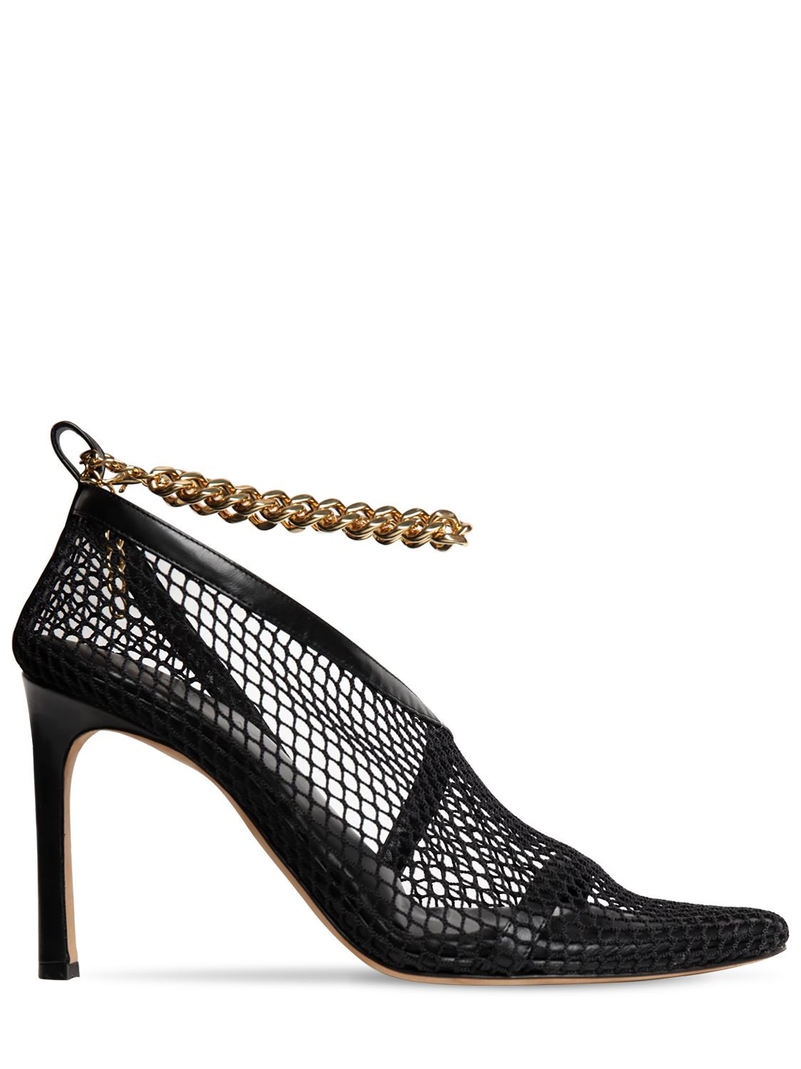 95mm Mesh Pumps W/ Ankle Chain | Luisaviaroma