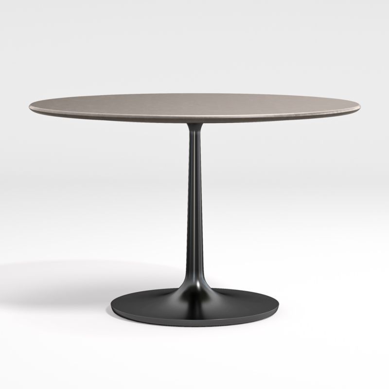 Nero 48" Concrete Dining Table with Matte Black Base + Reviews | Crate & Barrel | Crate & Barrel