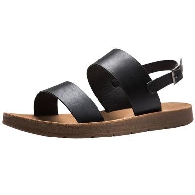 Alpine Swiss Beth Womens Flat Sandals Two Strap Buckle Sandals Summer Comfort Shoes | Target