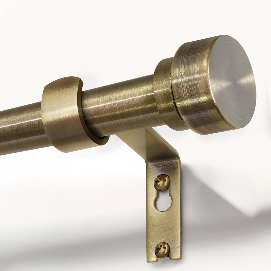 Lootkell Antique Bronze Curtain Rods for Windows 72 to 144 Inches Adjustable Length Heavy Duty 1"... | Amazon (US)
