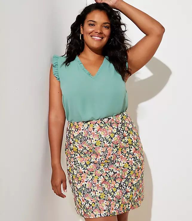 LOFT Plus Floral Shift Skirt | LOFT