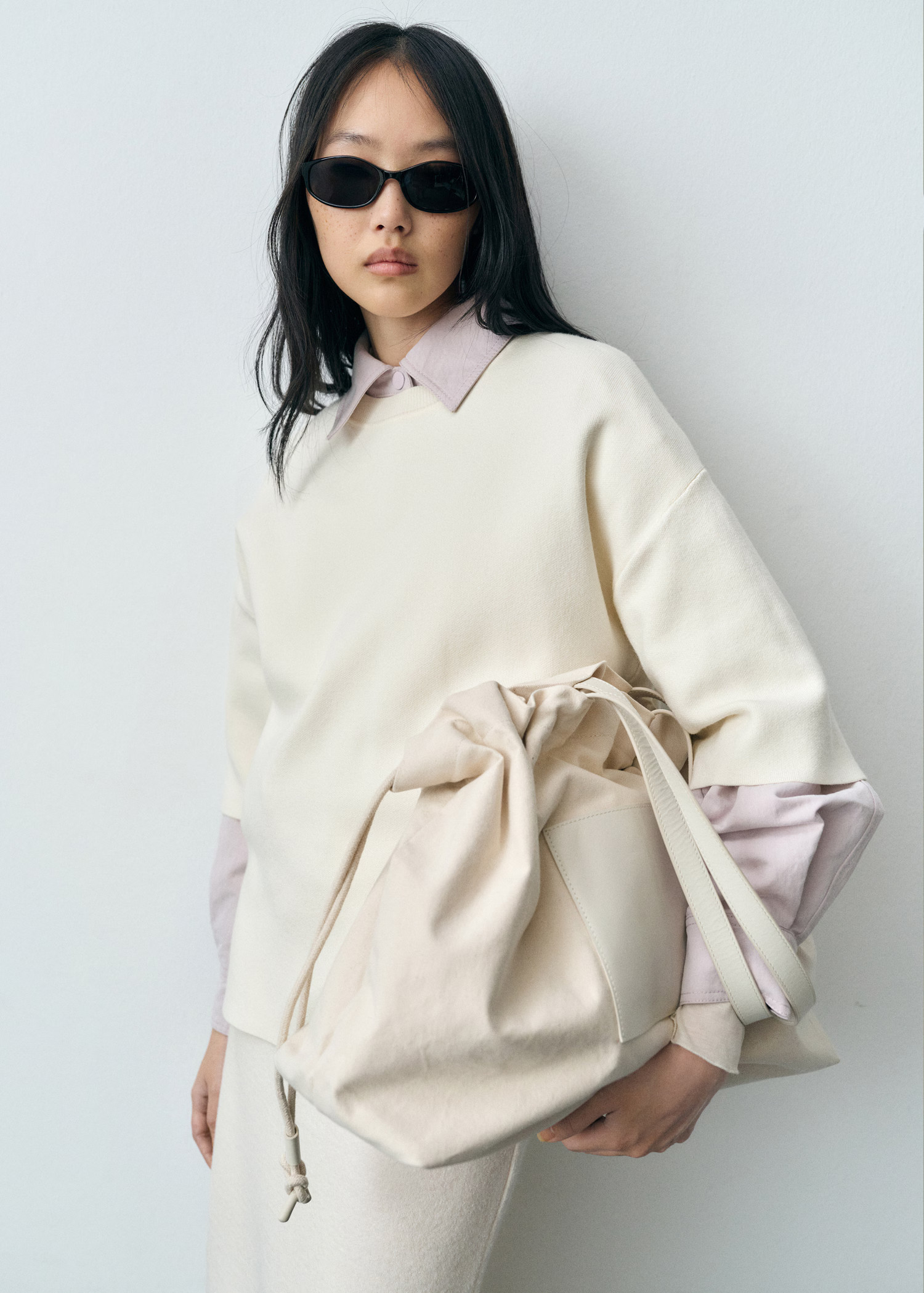 Leather-blend shopper bag - Women | MANGO USA | Mango (US/MX/AU)