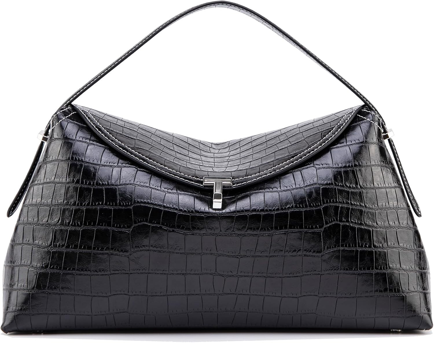 Women's Microfiber Leather Crossbody Bags, T Lock Handbags | Amazon (US)
