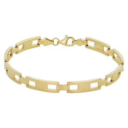 KoolJewelry Men s or Women s 14k Yellow Gold H Link Bracelet (5.1 mm 8.25 inch) | Walmart (US)