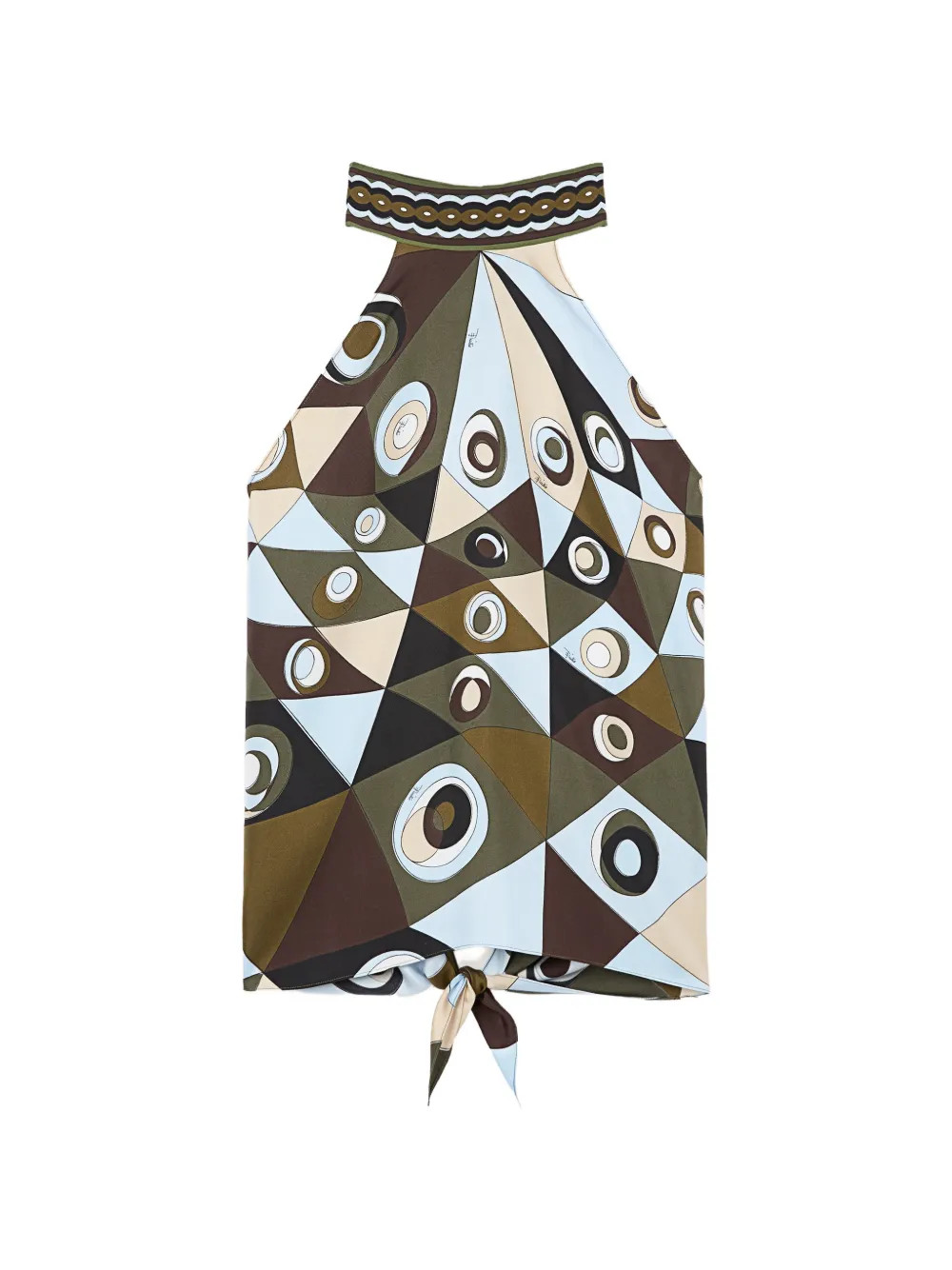 PUCCI Occhi-print scarf top - Brown | Farfetch Global
