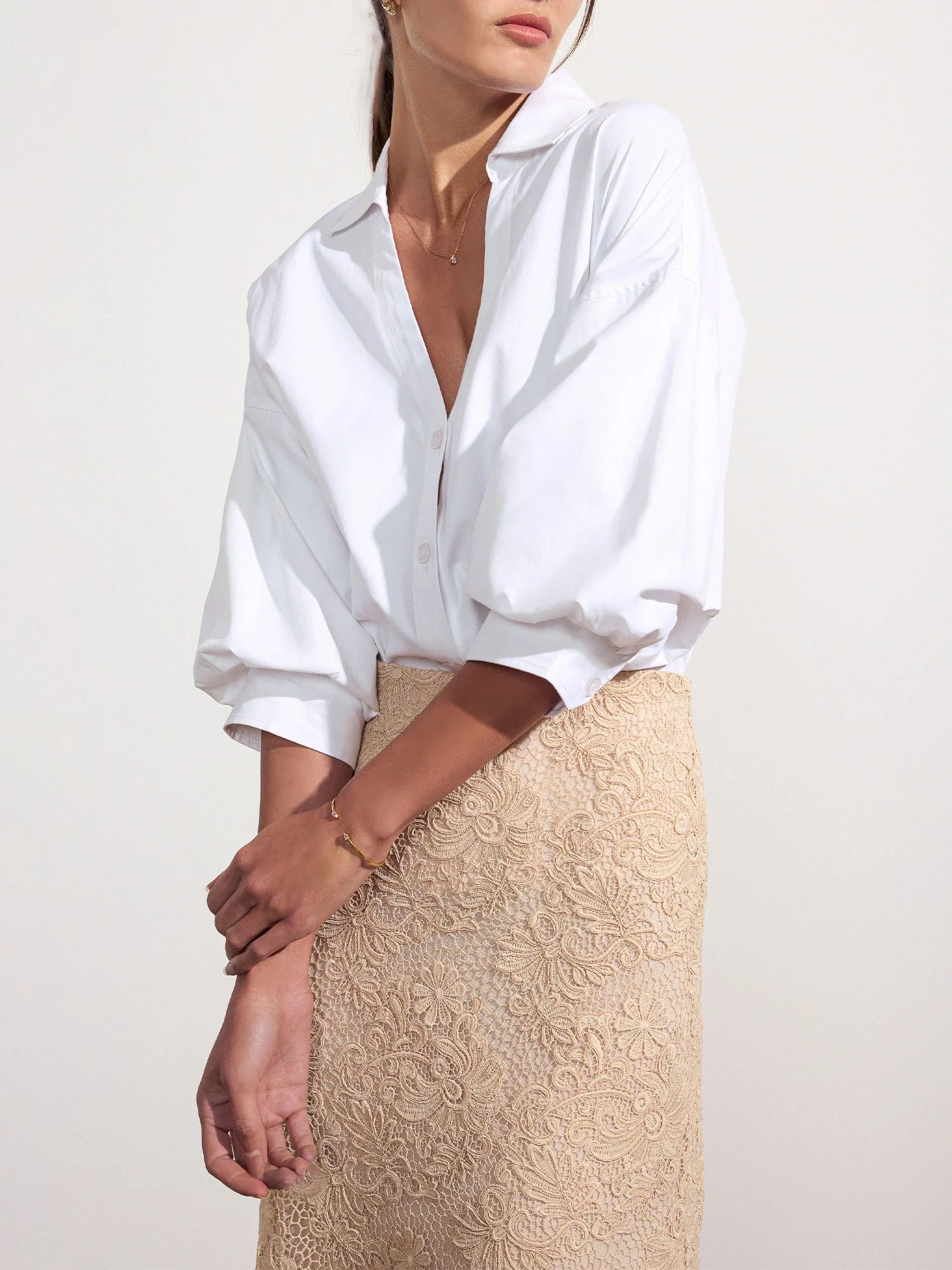 Brochu Walker | Women's Kate Shirt in Salt White | Brochu Walker