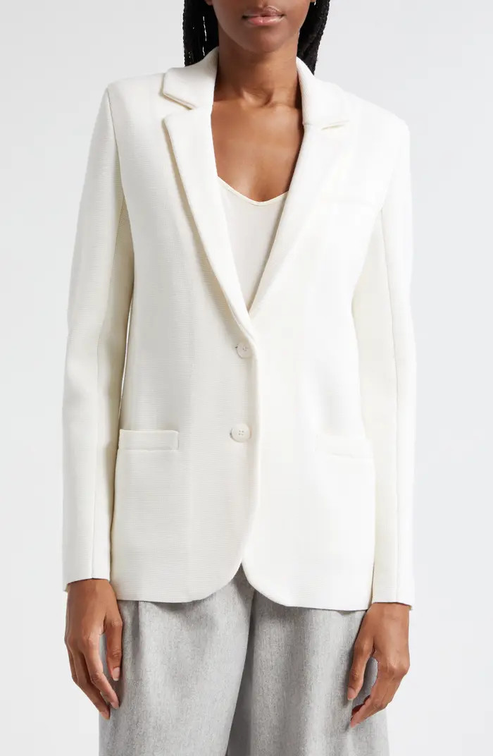The Boyfriend Notch Lapel Knit Wool Blazer | Nordstrom Rack