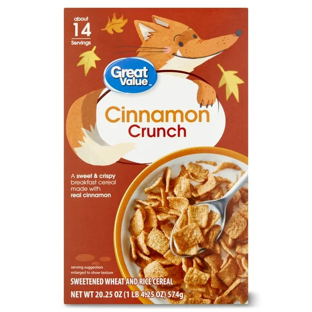 Great Value Cinnamon Crunch Breakfast Cereal, 20.25 oz - Walmart.com | Walmart (US)
