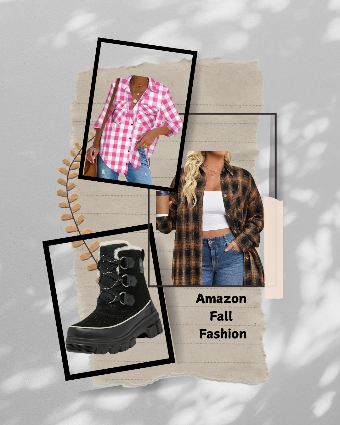 Cute choices of fall fashion from Amazon # fall #flannel #boots #plussizw 

 #LTKSeasonal #LTKU #LTKPlusSize