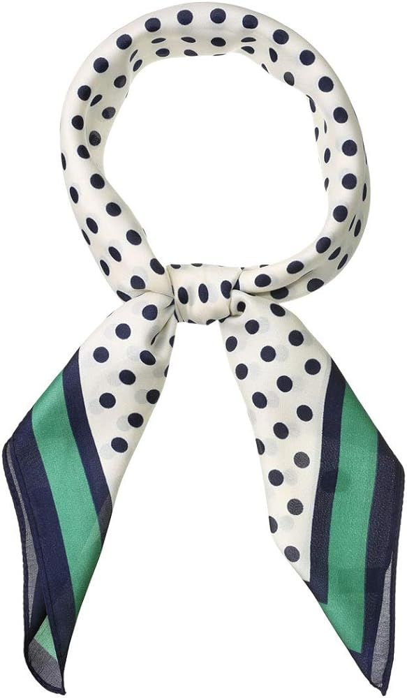 Allegra K 70cm Polka Dots Square Scarf Neck Scarves Kerchief Neckerchief Headband for Women | Amazon (US)