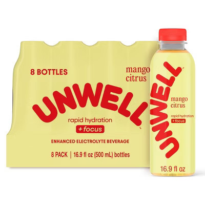 UNWELL Hydrate+Focus Mango Citrus Sports Drink - 8pk/16.9 fl oz | Target