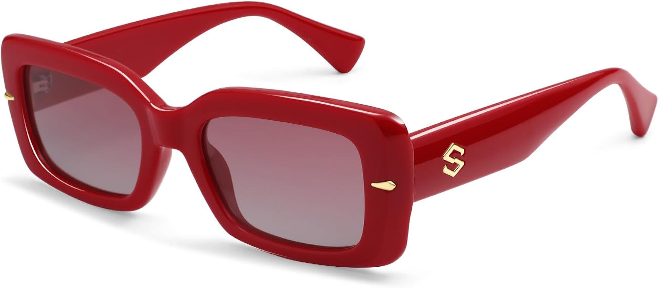 SOJOS Square Thick Sunglasses for Women Fashion Sunglasses Polarized Rectangle Sunnies SJ2367 | Amazon (US)