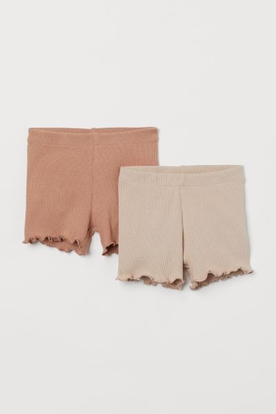 2-pack Ribbed Shorts | H&M (US + CA)
