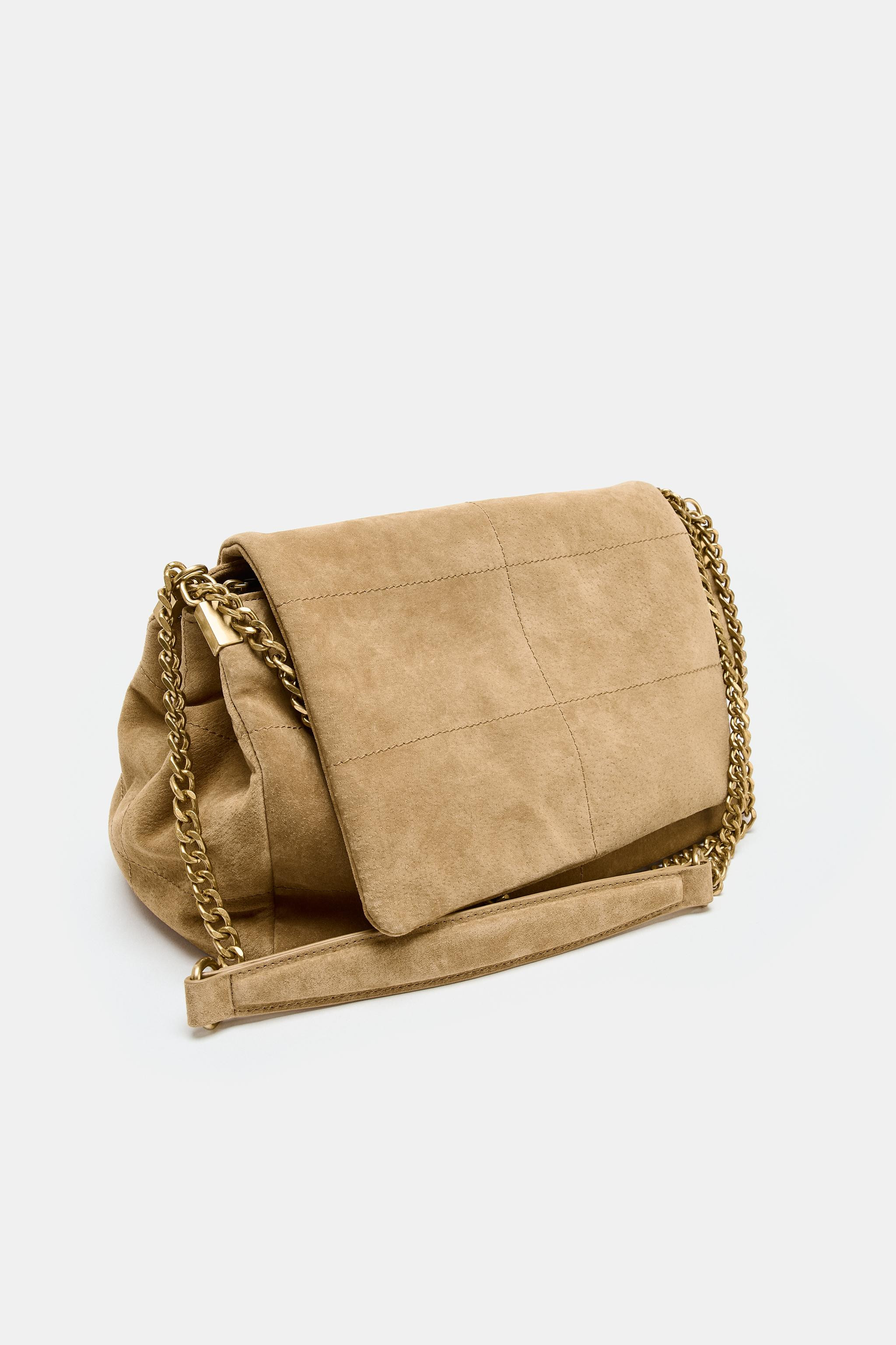 LEATHER CROSSBODY BAG WITH FLAP | Zara AU