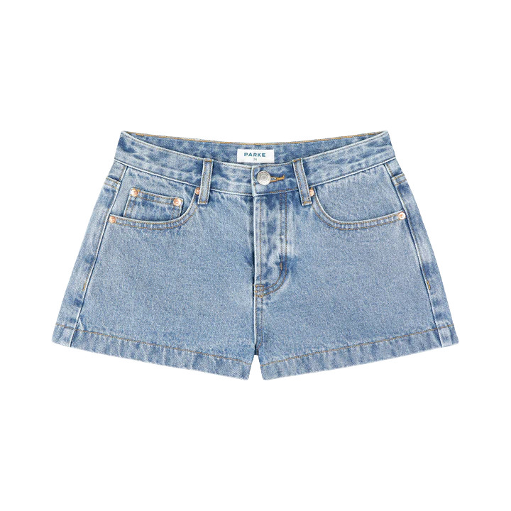 Denim Mini Shorts - Vintage Wash | Parke